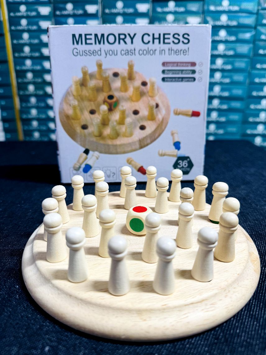 Fun Wooden Memory Chess Educational Game