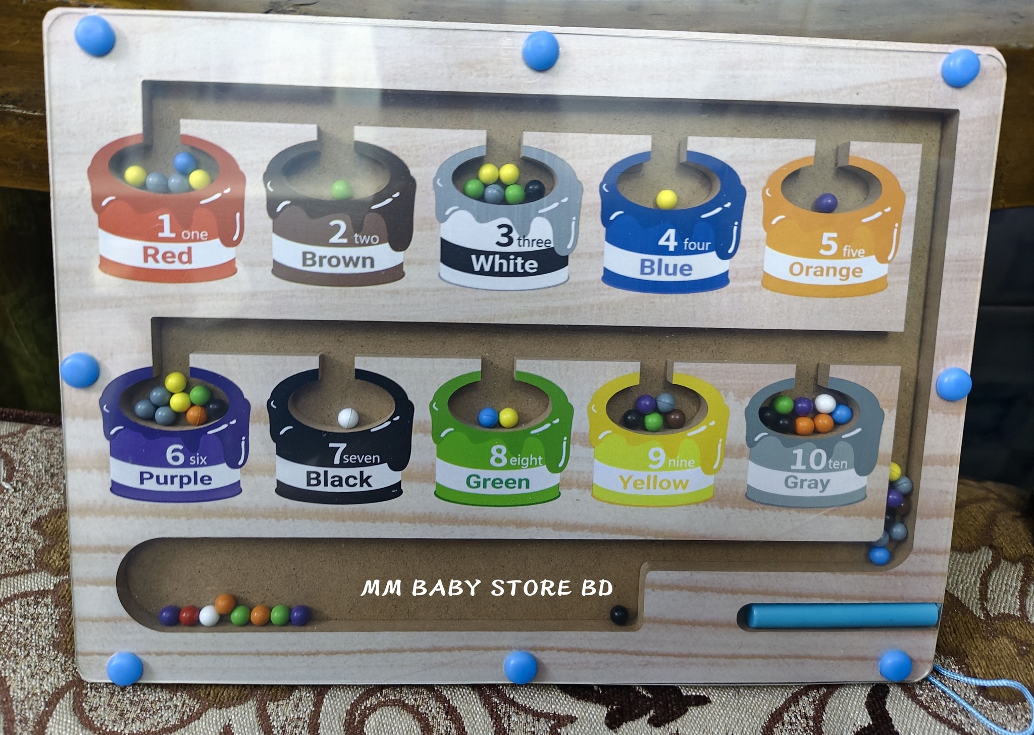 Magnetic Color & Number Maze