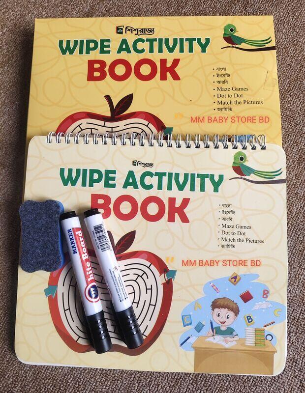 Wipe Activity Book Set with Marker & Eraser