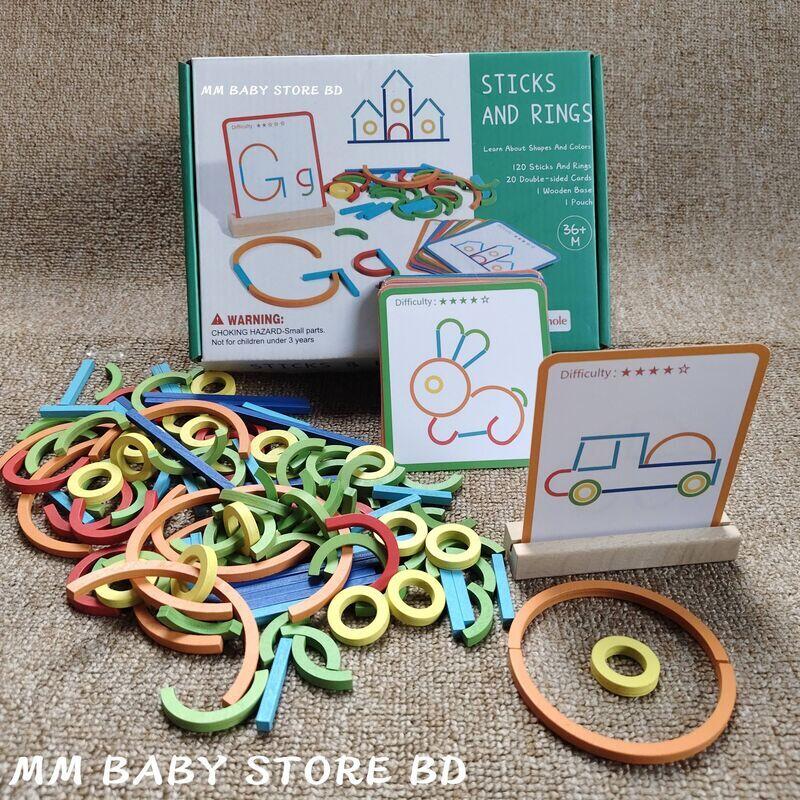 Sticks and Rings Educational Puzzle Set